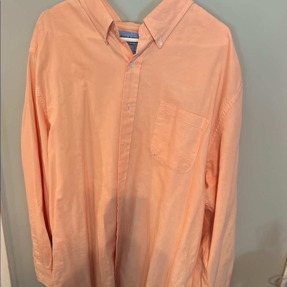 Men's Peach Button-Down Shirt